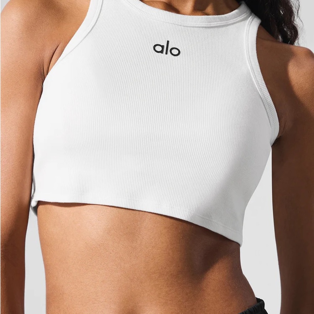 ALO Yoga White Sports Bra Intimates & Sleepwear